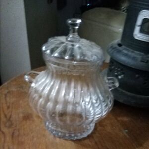 Elegant Clear Glass Jar with Lid